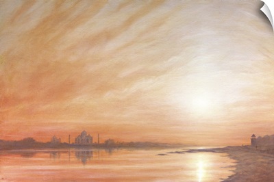 Taj Mahal At Sunset