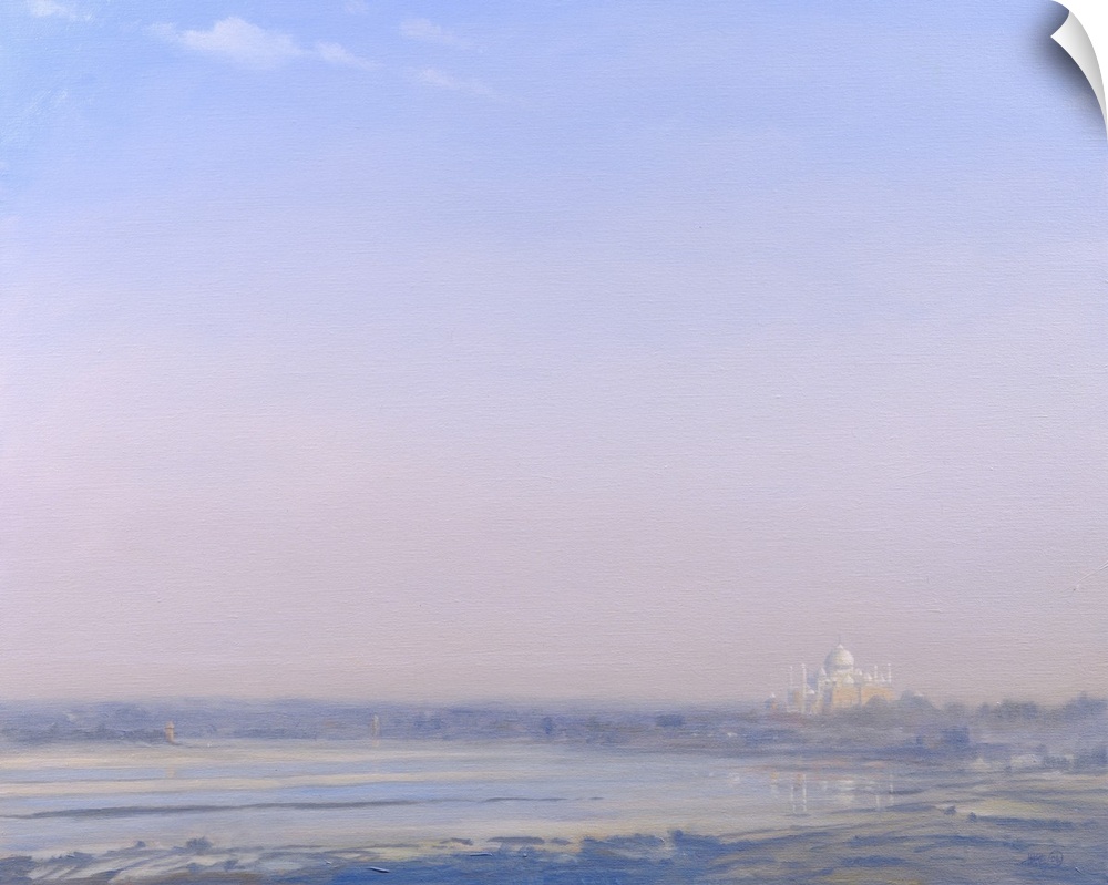 DKH269886 Taj Mahal from Agra Fort (oil on canvas) by Hare, Derek (b.1945); 76.2x91.4 cm; Private Collection; (add.info.: ...