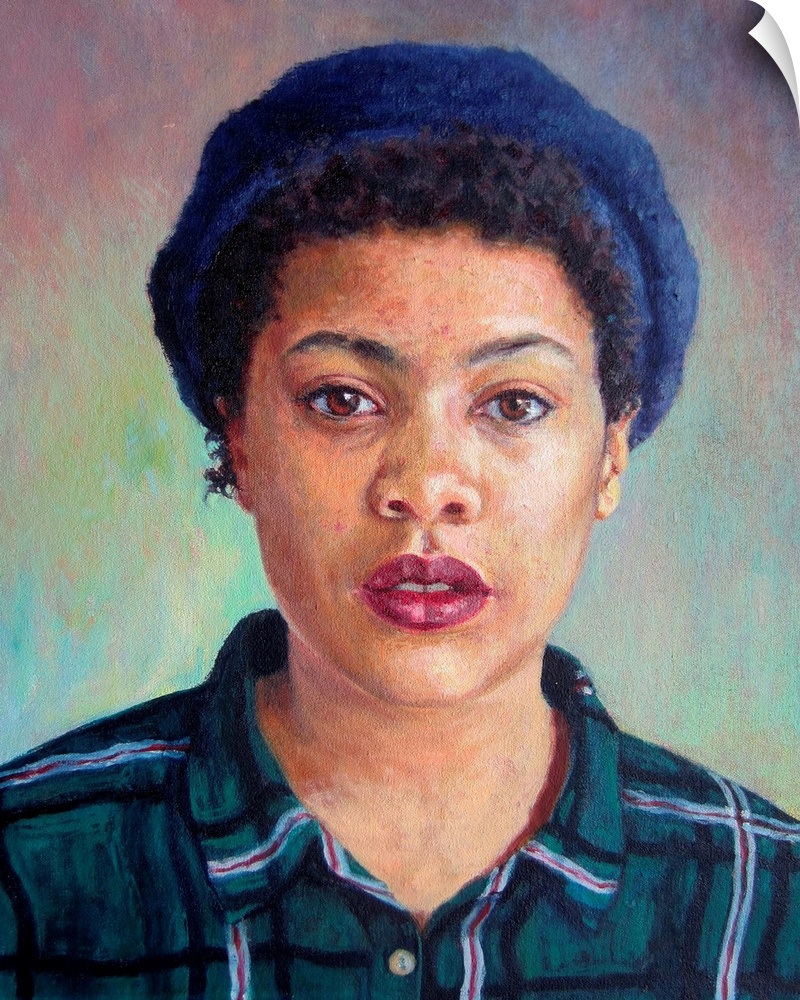 Contemporary painting of a portrait of a woman.