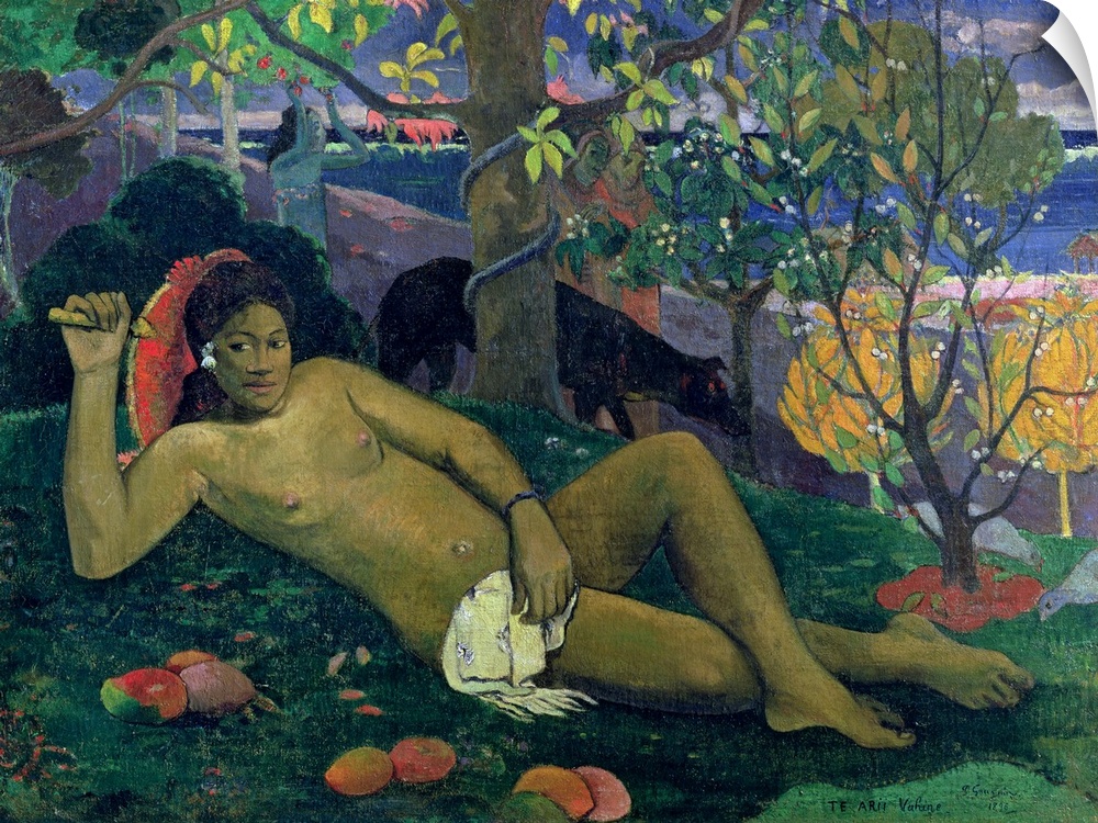 BAL37510 Te Arii Vahine (The King's Wife), 1896  by Gauguin, Paul (1848-1903); oil on canvas; 97x130 cm; Pushkin Museum, M...