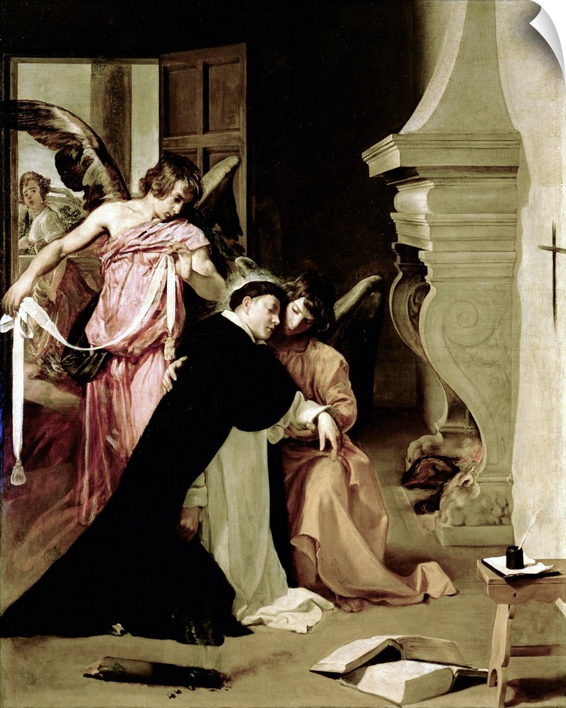 XIR30745 Temptation of St.Thomas Aquinas (oil on canvas)  by Velazquez, Diego Rodriguez de Silva y (1599-1660); Orihuela C...