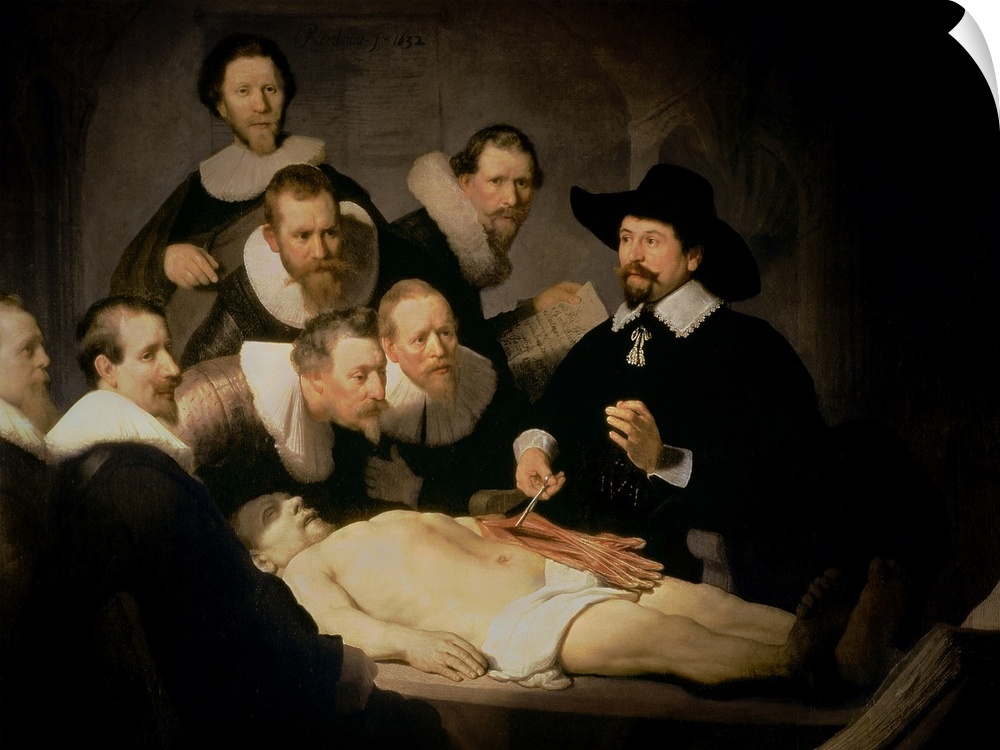 BAL7543 The Anatomy Lesson of Dr. Nicolaes Tulp, 1632 (oil on canvas)  by Rembrandt Harmensz. van Rijn (1606-69); 169.5x21...