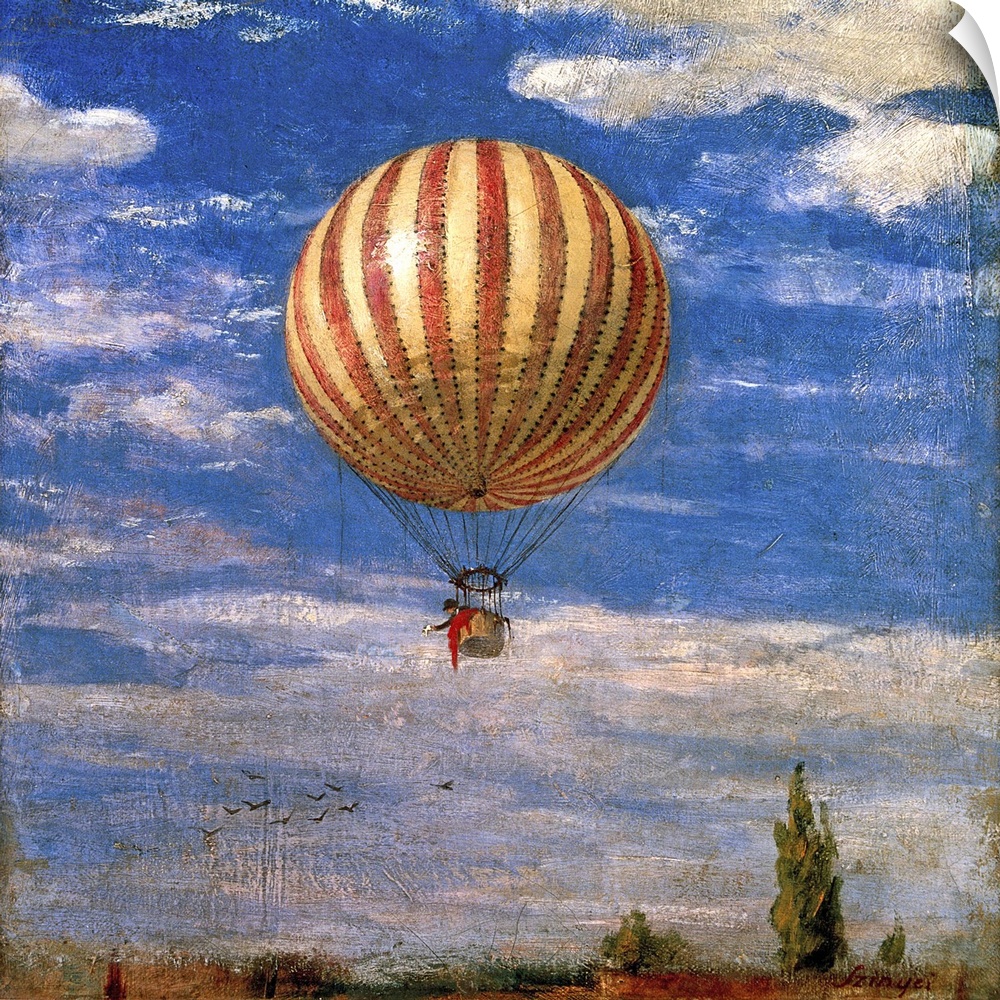 BAL47836 The Balloon, 1878 (oil on canvas)  by Szinyei Merse, Pal (1845-1920); 41.5x39 cm; Hungarian National Gallery, Bud...
