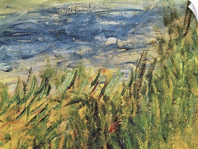 The Banks Of The Seine At Champrosay, Detail Of The Water And Grass, 1876