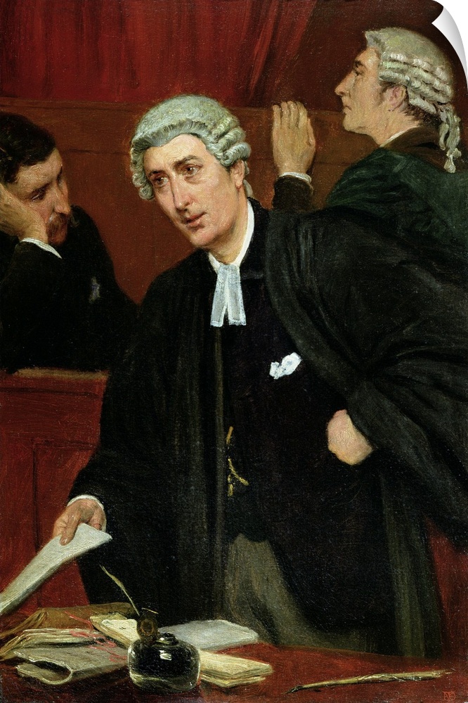 BAL15031 The Barrister (oil on canvas) by Davidson, Thomas (fl.1863-1908); Roy Miles Fine Paintings; English,  out of copy...