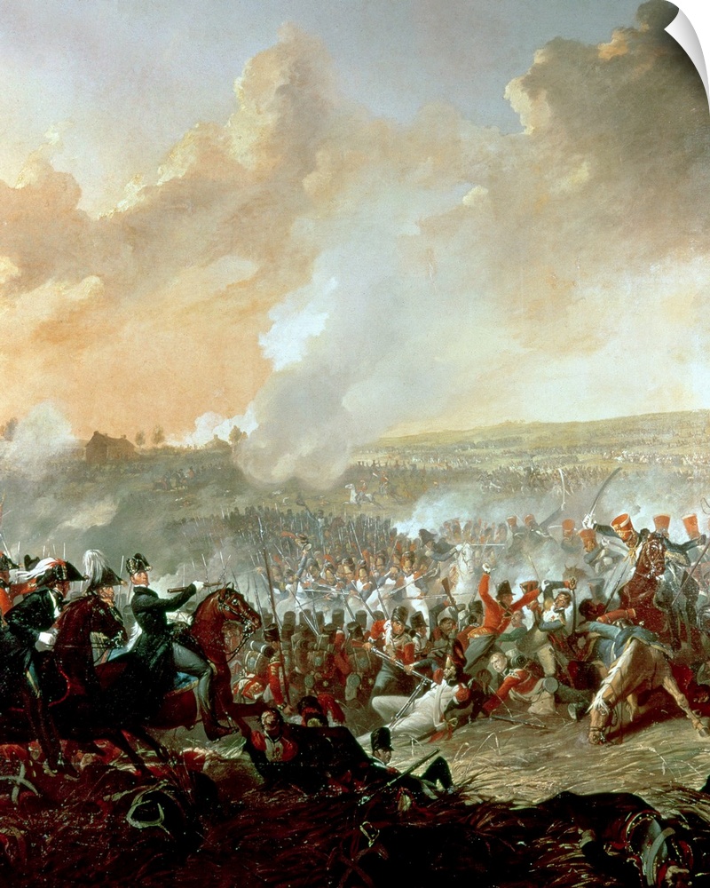 BAL115000 The Battle of Waterloo, 18th June 1815 (oil on canvas) (detail of 209202)  by Dighton, Denis (1792-1827); Privat...