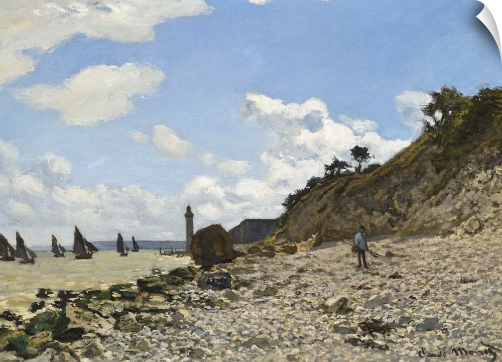 The Beach at Honfleur, 1864-1866, oil on canvas.  By Claude Monet (1840-1926).