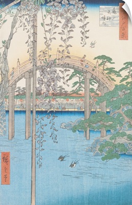 The Bridge with Wisteria or Kameido Tenjin Keidai, plate 57 from 100 Views of Edo