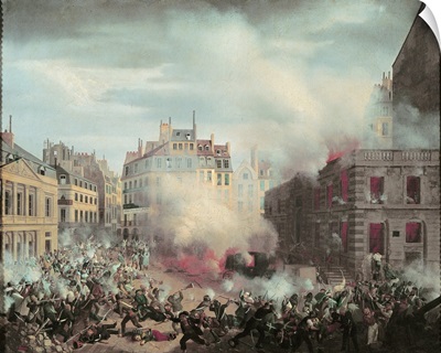 The Burning of the Chateau d'Eau at the Palais-Royal, 24th February 1848