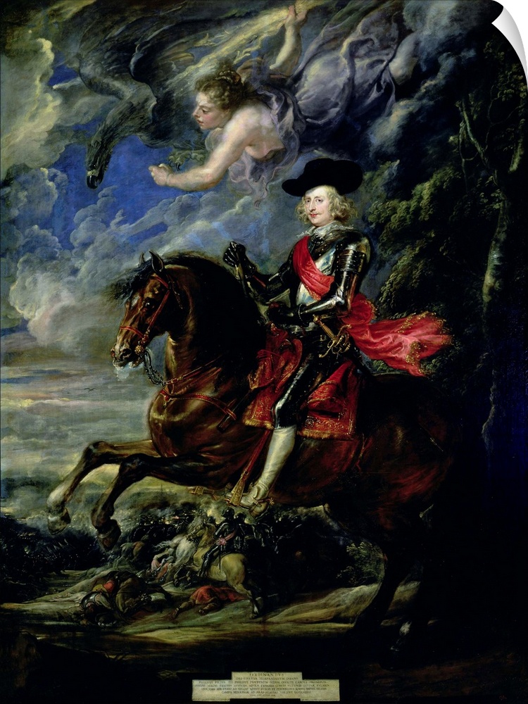 XJL38676 The Cardinal Infante Ferdinand at the Battle of Nordlingen, c.1634  by Rubens, Peter Paul (1577-1640); oil on can...