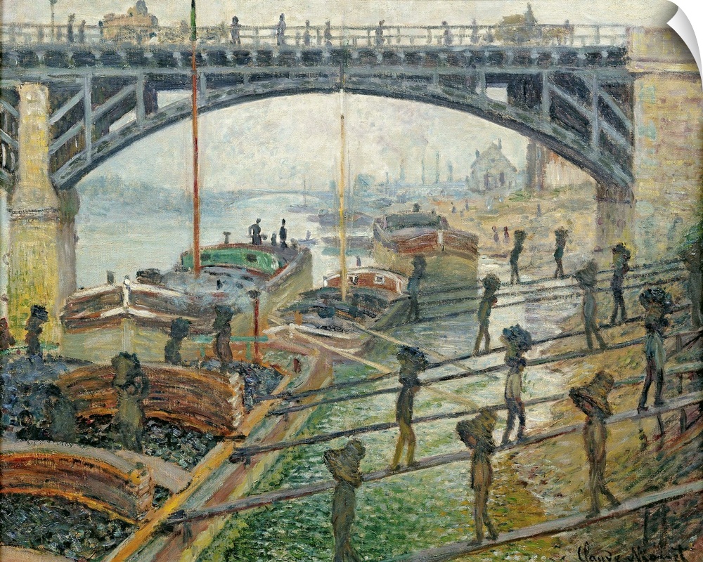 XIR128683 The Coal Workers, 1875 (oil on canvas)  by Monet, Claude (1840-1926); 55x66 cm; Musee d'Orsay, Paris, France; Gi...