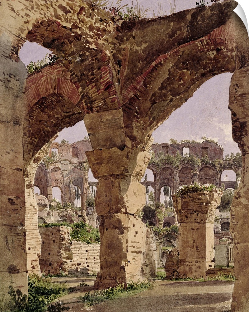 XKH141692 The Colosseum, Rome, 1835 (w/c on paper)  by Alt, Rudolph von (1812-1905); watercolour on paper; Hamburger Kunst...