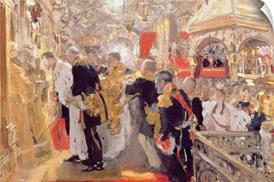 The Crowning of Emperor Nicholas II (1868-1918) in the Assumption Cathedral, 1896