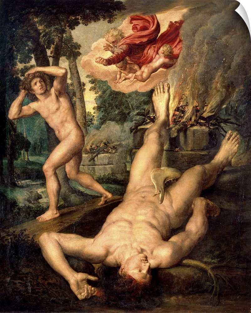 XJL211835 The Death of Abel (oil on canvas) by Coxie or Coxcie, Michiel I (1499-1592); Prado, Madrid, Spain; (add.info.: C...