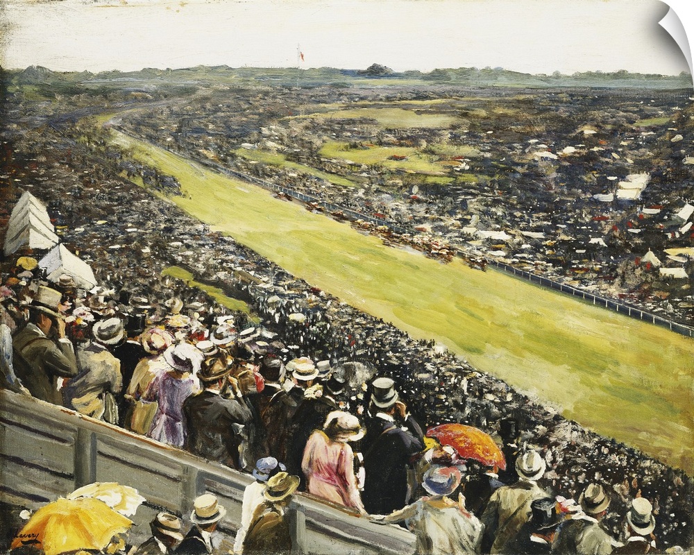 The Derby Sir John Lavery (1856-1941) (Originally oil on canvas), 1922