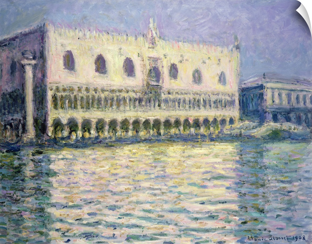 BAL76419 The Ducal Palace, Venice, 1908  by Monet, Claude (1840-1926); oil on canvas; 73x82.4 cm; Galerie Daniel Malingue,...