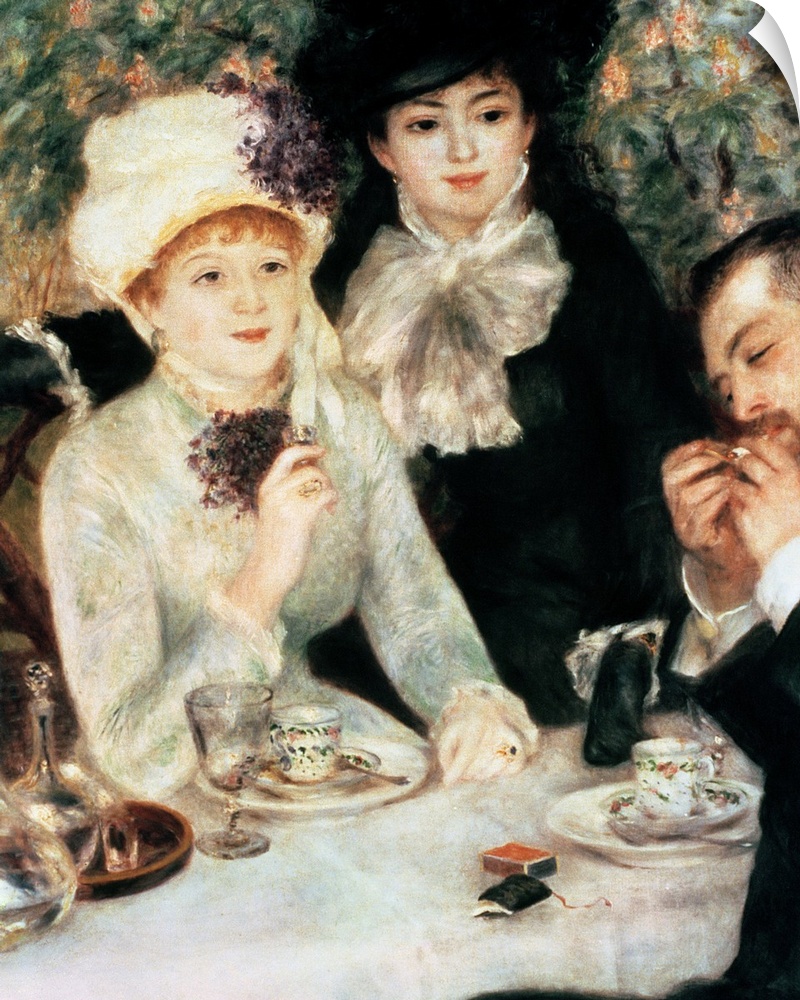BAL37608 The End of Luncheon, 1879  by Renoir, Pierre Auguste (1841-1919); oil on canvas; 100.5x81.3 cm; Stadelsches Kunst...