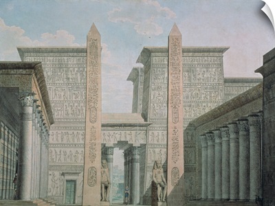 The Entrance to the Temple, Act I scene iii, set design for 'The Magic Flute'