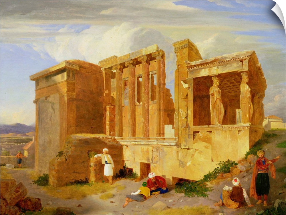 XYC136963 The Erechtheum, Athens, with Figures in the Foreground, 1821 (oil on canvas) by Eastlake, Sir Charles Lock (1793...