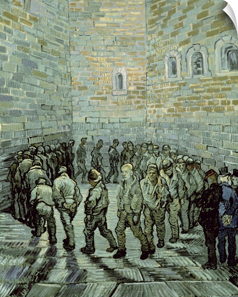 BAL47632 The Exercise Yard, or The Convict Prison, 1890 (oil on canvas)  by Gogh, Vincent van (1853-90); 80x64 cm; Pushkin...