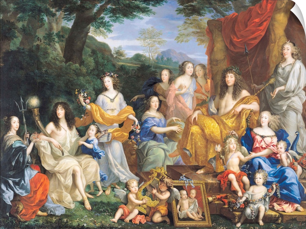 XIR60094 The Family of Louis XIV (1638-1715) 1670 (oil on canvas) (for details see 39054-39055)  by Nocret, Jean (1615-72)...