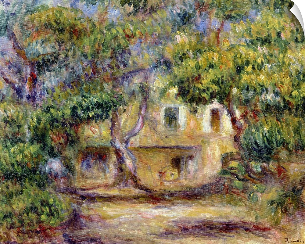 BAL72606 The Farm at Les Collettes, c.1915  by Renoir, Pierre Auguste (1841-1919); oil on canvas; 46x51 cm; Musee Renoir, ...