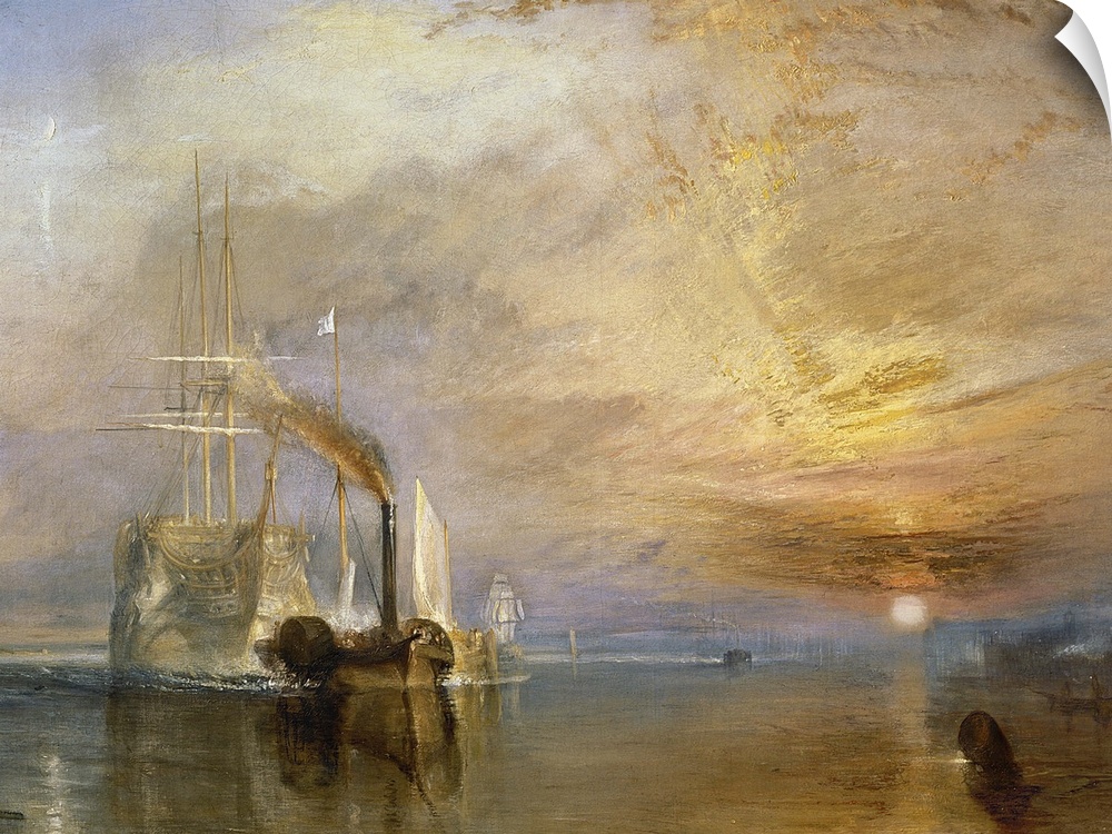 BAL444 The Fighting Temeraire, 1839 (oil on canvas)  by Turner, Joseph Mallord William (1775-1851); 90.8x121.9 cm; Nationa...