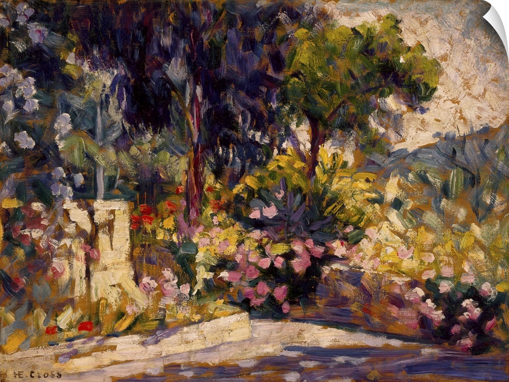 The Flowered Terrace, 1905 (Originally oil on panel)