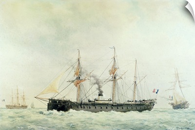 The French Battleship, La Gloire, 1880
