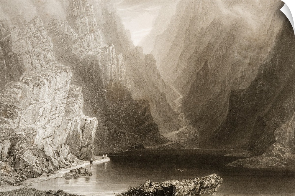 The Gap of Dunloe, County Killarney, Ireland, from 'Scenery and Antiquities of Ireland' by George Virtue, 1860s