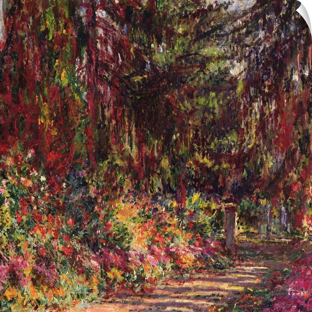 The Garden Path at Giverny, 1902, oil on canvas.  By Claude Monet (1840-1926).