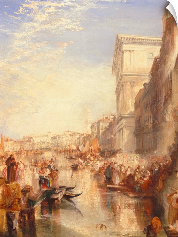HEH416336 The Grand Canal: Scene - a Street in Venice, c.1837 (oil on canvas)  by Turner, Joseph Mallord William (1775-185...