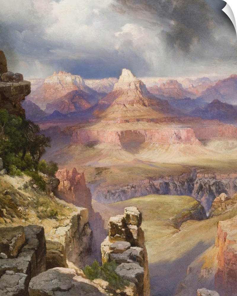 ALM403405 The Grand Canyon, 1909 (oil on canvas) by Moran, Thomas (1837-1926); 51.1x40.6 cm; Allen Memorial Art Museum, Ob...