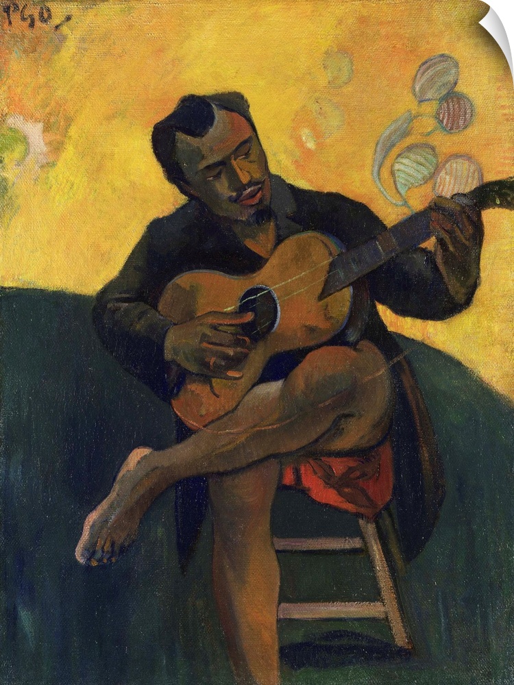 The Guitarist, 1894 (originally oil on canvas) by Gauguin, Paul (1848-1903)