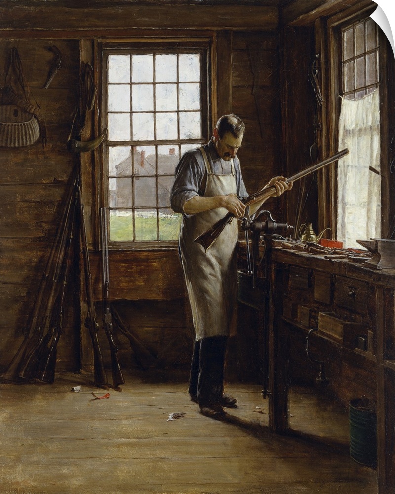 The Gunsmith Shop, 1890-95 (Originally oil on canvas)
