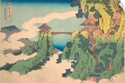 The Hanging-Cloud Bridge At Mount Gyodo Near Ashikaga