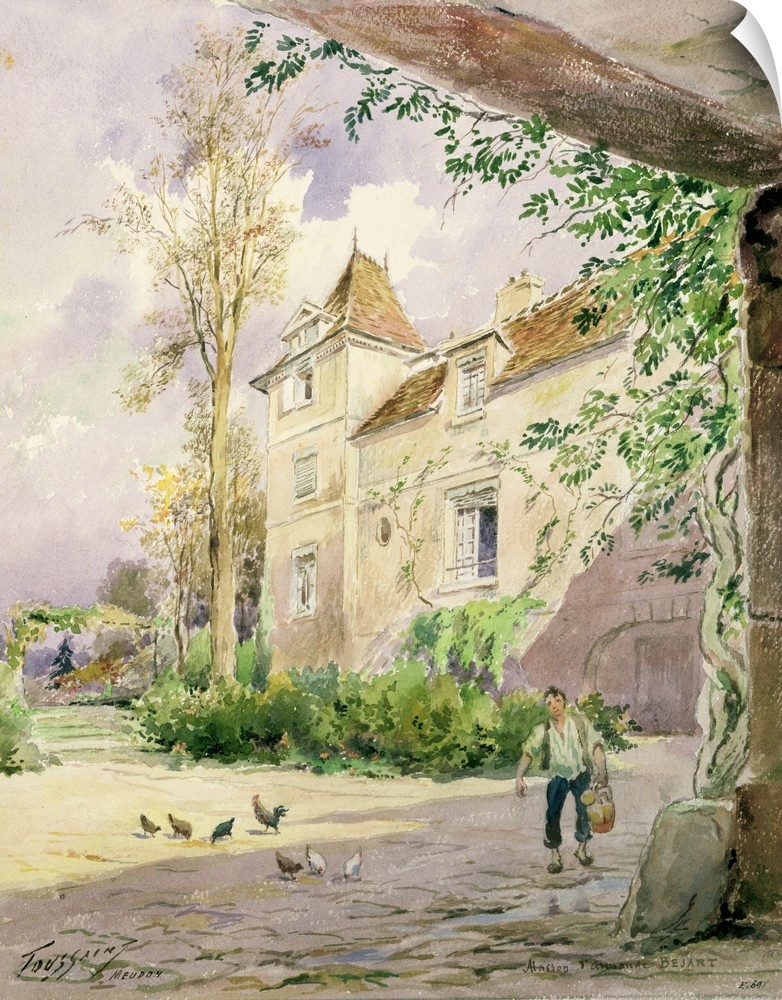 XIR209996 The House of Armande Bejart (1642-1700) in Meudon, c.1906 (w/c on paper) by Toussaint, Henri (1849-1911); Musee ...