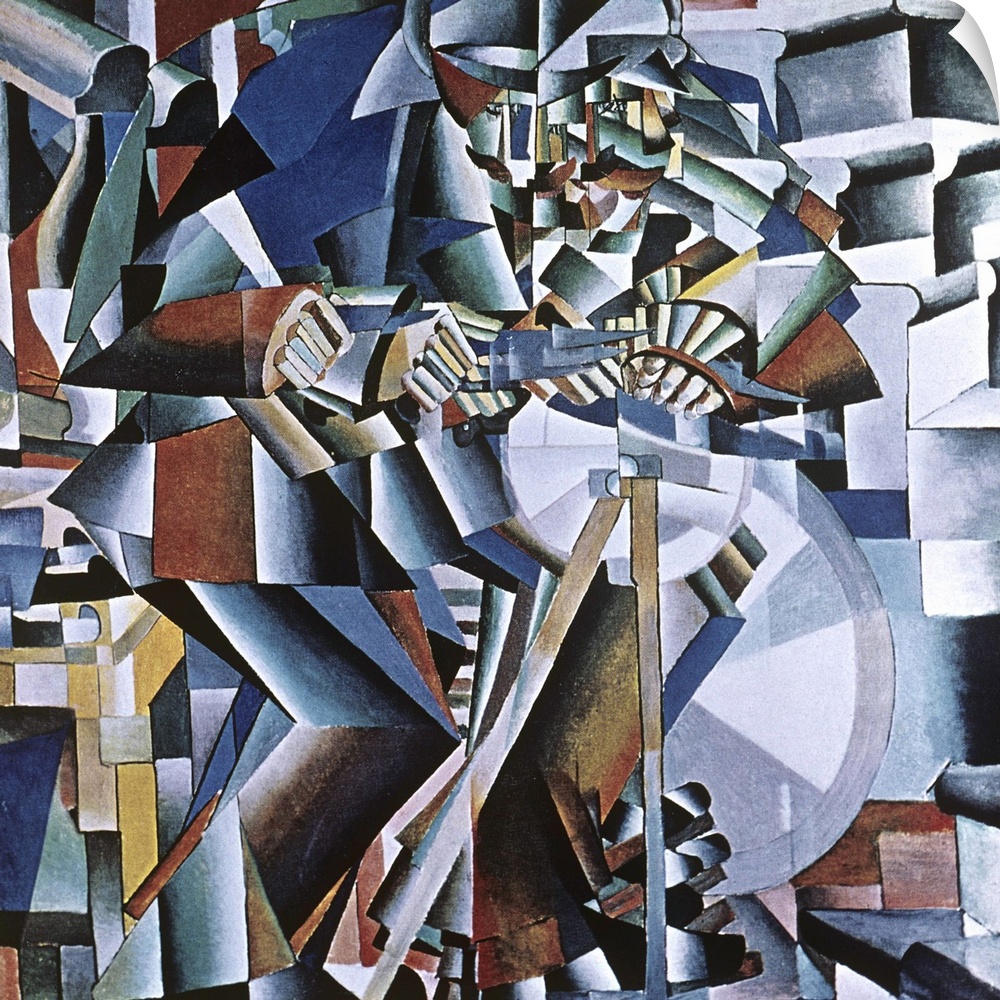 535171 01/01/1967 Reproduction of "Grinder" ("Principle of Glittering") painting by artist Kasimir Malevich. The Picture G...