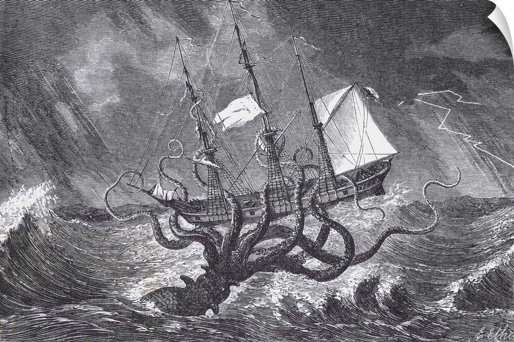 Illustration from John Gibson's Monsters of the Sea, 1887