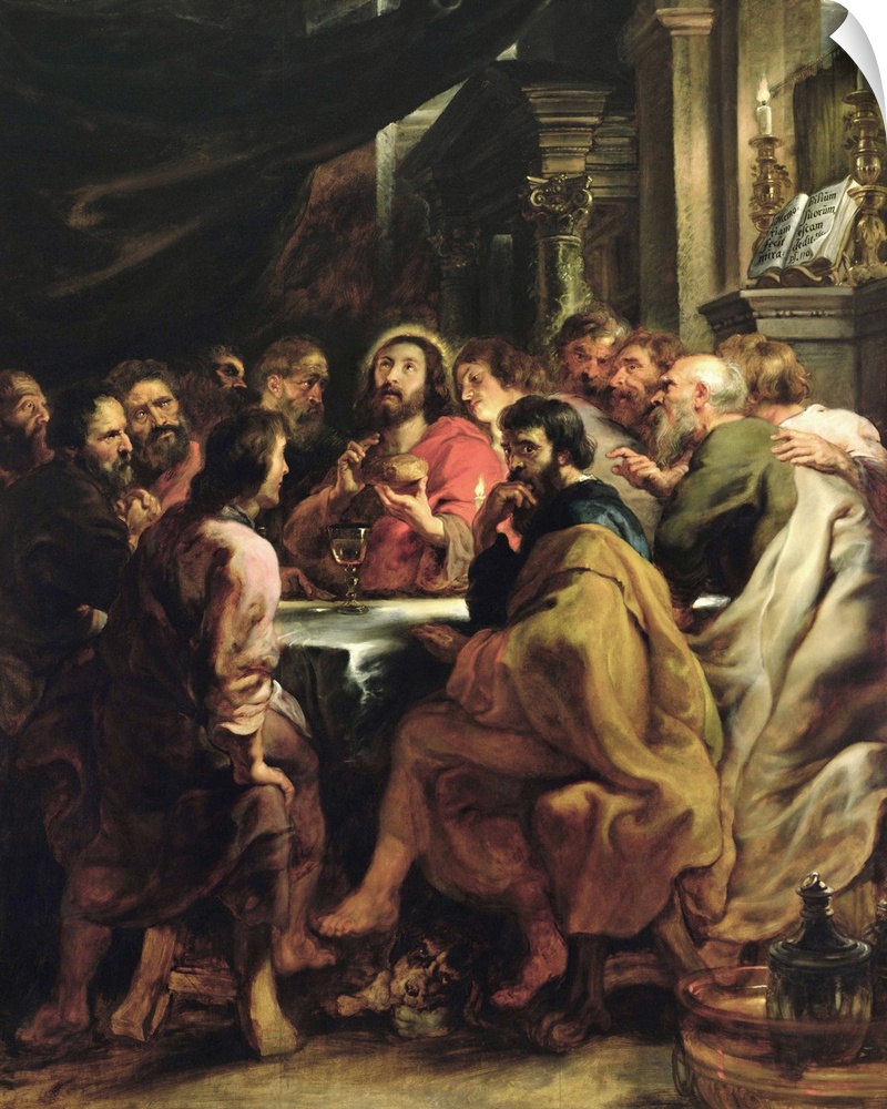 XAL226787 The Last Supper, 1630-32 (oil on canvas) by Rubens, Peter Paul (1577-1640); 304x250 cm; Pinacoteca di Brera, Mil...