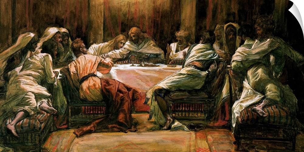 The Last Supper. Judas Dipping His Hand in the Dish, illustration for 'The Life of Christ', c.1884-96 (w/c