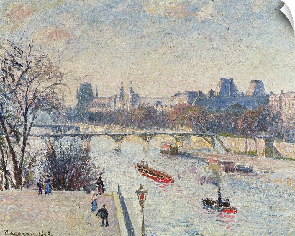 XIR246441 The Louvre, 1902 (oil on canvas)  by Pissarro, Camille (1831-1903); Musee des Beaux-Arts, Reims, France; Giraudo...
