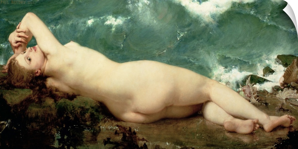 XIR61786 The Pearl and the Wave, 1862 (oil on canvas)  by Baudry, Paul (1828-86); 83x175 cm; Prado, Madrid, Spain; (add. i...