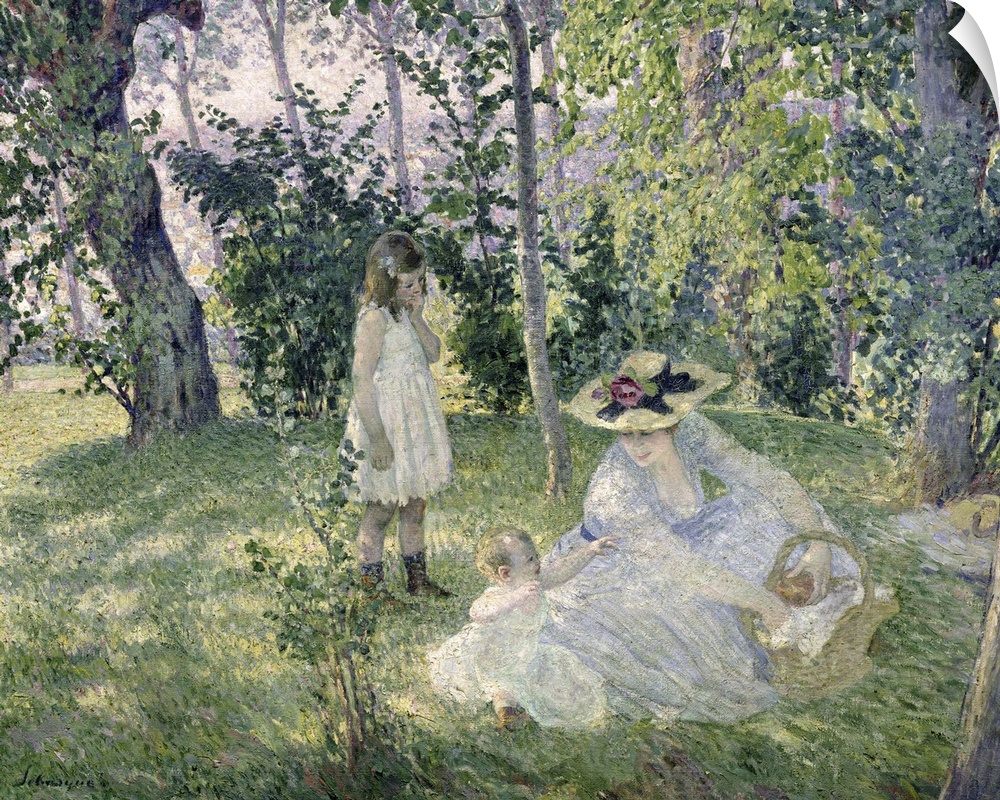 XIR36046 The Picnic, 1903 (oil on canvas)  by Lebasque, Henri (1865-1937); 124x141 cm; Musee des Beaux-Arts, Angers, Franc...