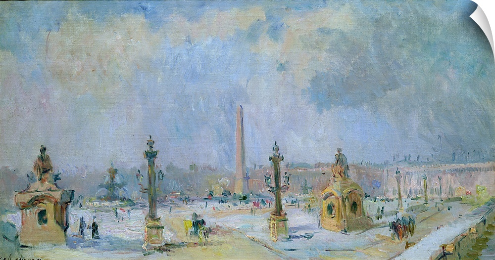XIR114230 The Place de la Concorde, Paris (oil on canvas)  by Lebourg, Albert-Charles (1849-1928); Musee Marmottan, Paris,...