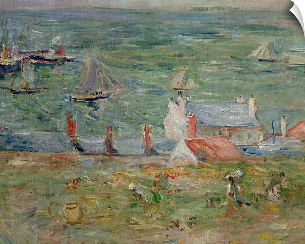 XIR179381 The Port of Gorey on Jersey, 1886 (oil on canvas); by Morisot, Berthe (1841-95); 46x55 cm; Private Collection; G...