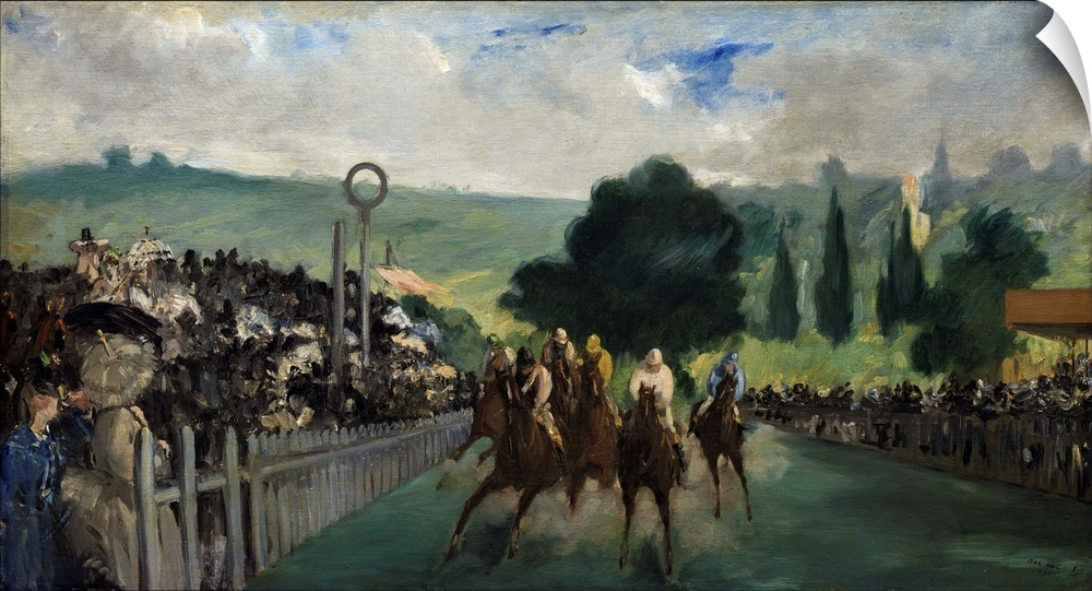 The Races at Longchamp, 1866, oil on canvas.
