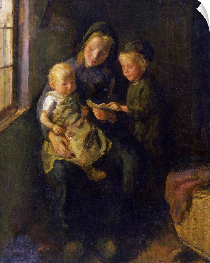 BAL15574 The Reading Lesson by Kever, Jacob Simon (1854-1922); Josef Mensing Gallery, Hamm-Rhynern, Germany; Dutch