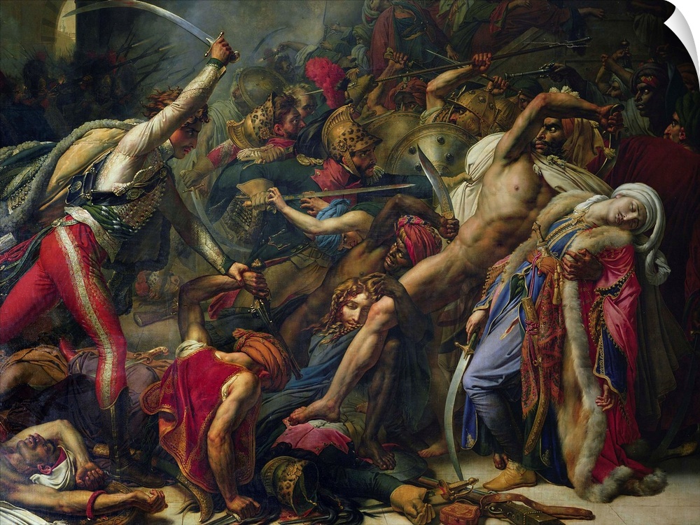 XIR229547 The Revolt at Cairo, 21st October 1798, 1810 (oil on canvas) (detail of 91913)  by Girodet de Roucy-Trioson, Ann...