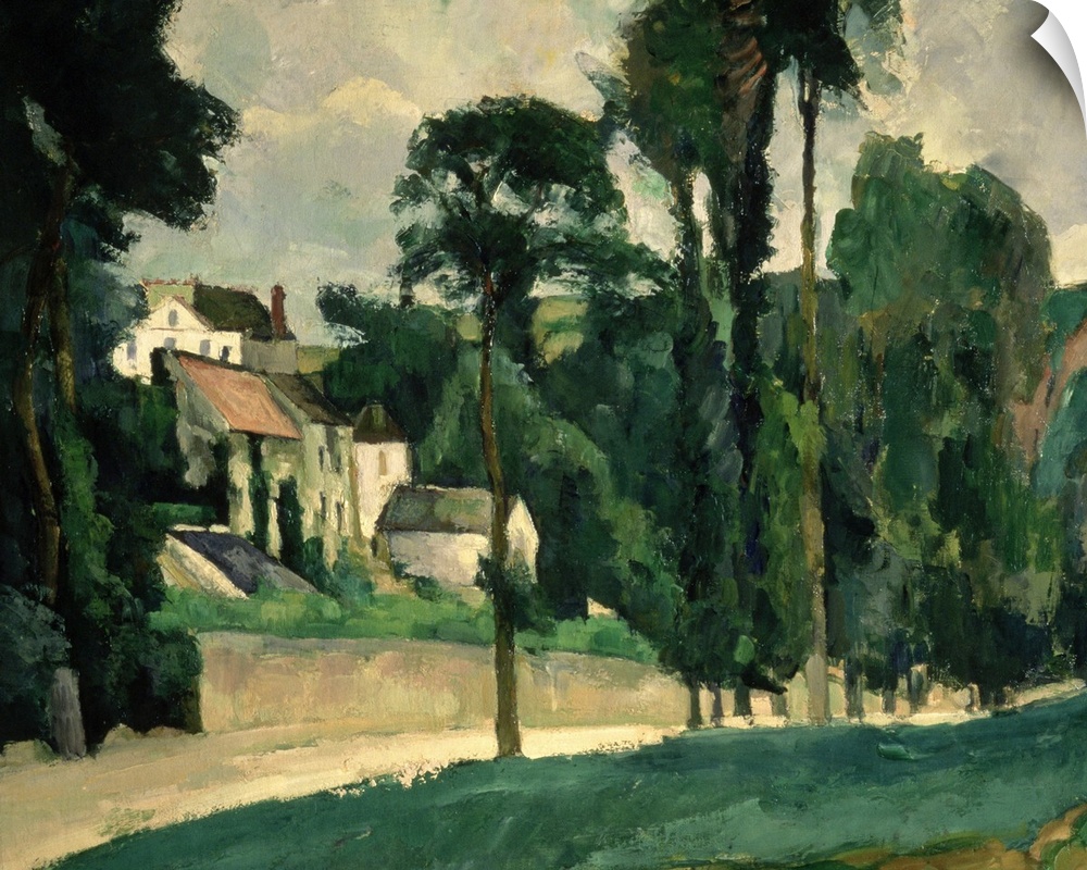 BAL50147 The Road at Pontoise, 1875 (oil on canvas)  by Cezanne, Paul (1839-1906); 58x71 cm; Pushkin Museum, Moscow, Russi...